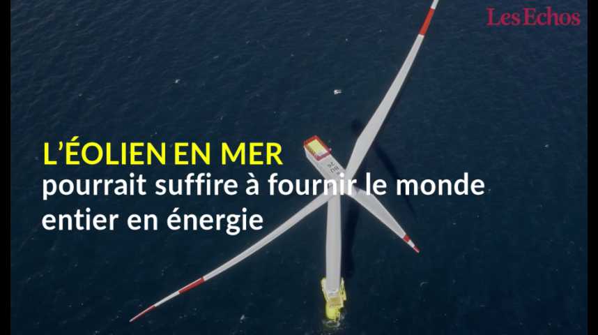Illustration pour la vidéo L’éolien en mer pourrait suffire à fournir le monde entier en énergie