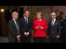 Merkel welcomes Macron at the Frankfurt book fair