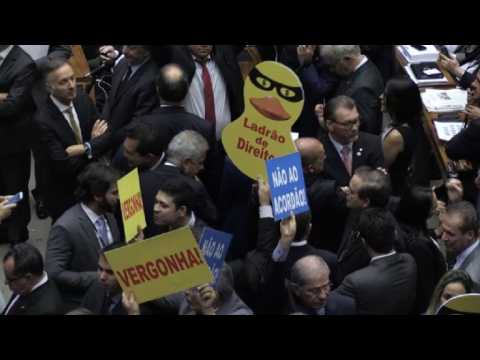 Brazil Congress rejects corruption trial for Temer