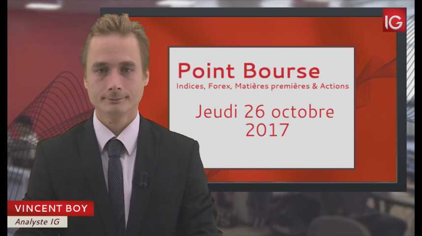 Illustration pour la vidéo Point Bourse du jeudi 26 octobre 2017