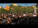 Catalonia: separatist student protest in Barcelona