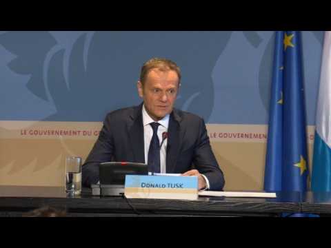 EU's Tusk says 'we don't want to build a wall' with UK