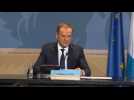 EU's Tusk says 'we don't want to build a wall' with UK - Label : AFPTV - First images - Category : News