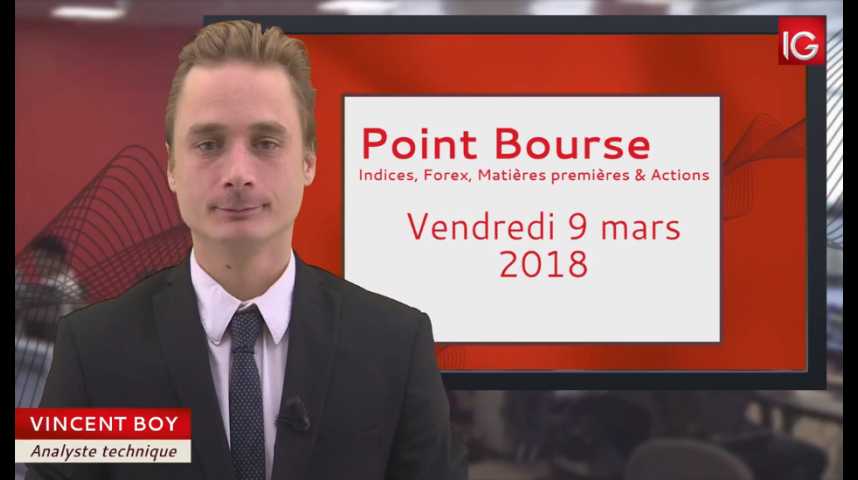 Illustration pour la vidéo Point Bourse du vendredi 9 mars 2018