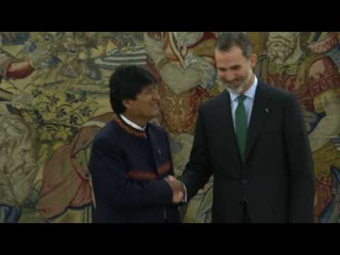 Bolivia's President Morales meets Spain's King Felipe VI