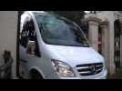 Expelled Russian diplomats leaving London embassy