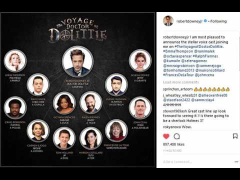 Robert Downey Jr reveals Doctor Dolittle voice cast