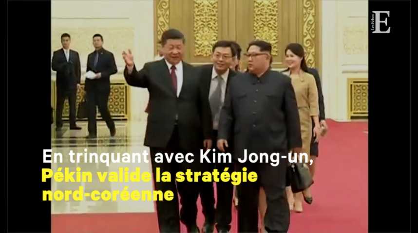 Illustration pour la vidéo Kim Jong-un et Xi Jinping, unis contre Trump