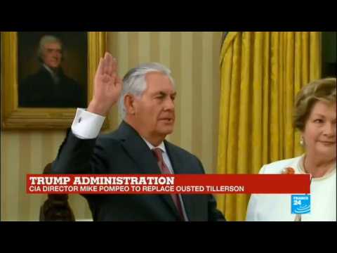 US - President Donald Trump ousts Secretary of State Rex Tillerson, replaces him with CIA director Mike Pompeo