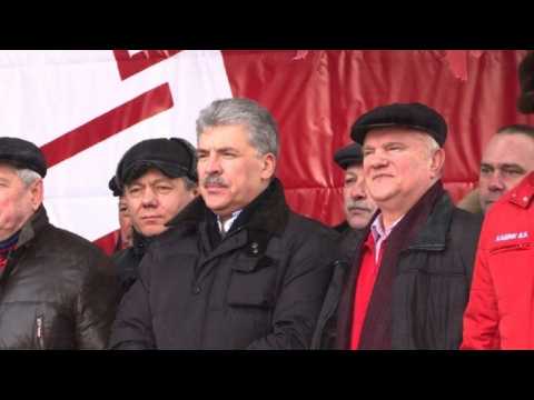 Russian communists call for "clean elections" at rally