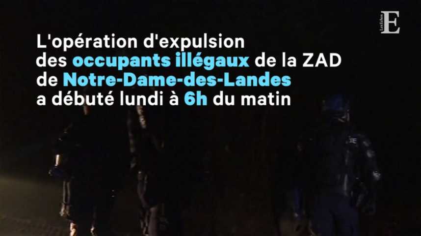 Illustration pour la vidéo Notre-Dame-des-Landes : l'opération d'expulsion est en cours