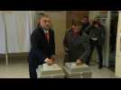 Orban votes in Hungarian election - Label : AFPTV - First images - Category : News