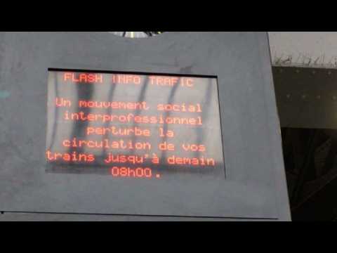 Disruptions in Paris train station as unions strike against govt