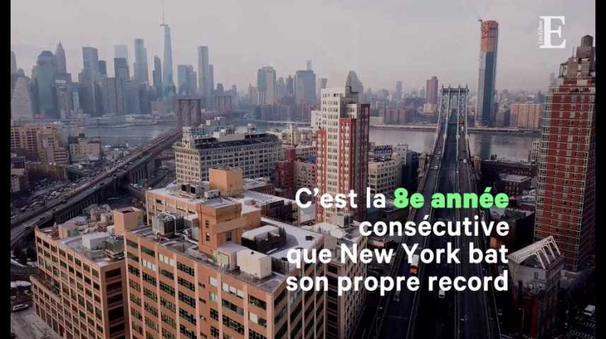 Illustration pour la vidéo Le tourisme bat des records à New York