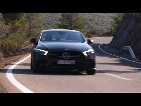 Mercedes-AMG CLS 53 4MATIC+ in Graphite grey Driving in the country