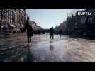Winter Wonderland! Amsterdam Residents Ice Skate Along Frozen Canals