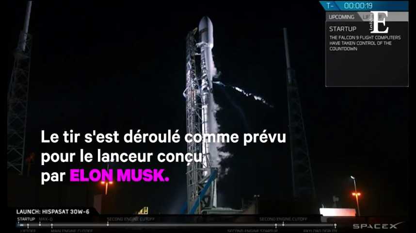 Illustration pour la vidéo 50e lancement réussi pour la Falcon 9 de SpaceX