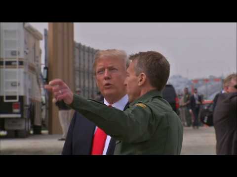 Trump inspects wall prototypes at Mexican border