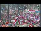 Mass pro-Orban demo before Hungary election - Label : AFPTV - First images - Category : News