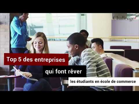 Top 5 des entreprises qui font le plus rêver les étudiants en école de commerce