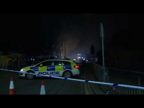 UK police at the scene after Leicester 'explosion'