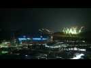 People follow Winter Olympics closing ceremony with fireworks
