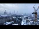 Timelapse: Snow storm swallows up London skyline - Label : AFPTV - First images - Category : News