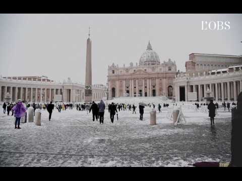 Rome n'en revient pas : la ville éternelle s'est réveillée sous la neige