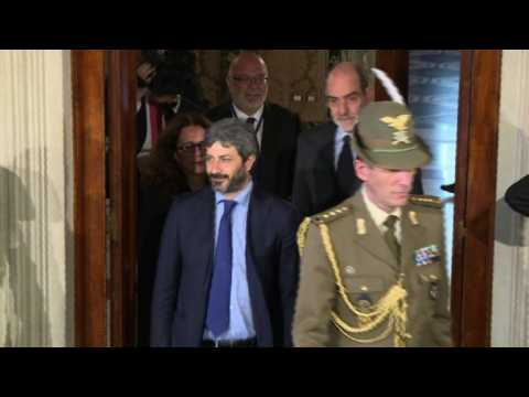 Italy's lower house speaker meets president for talks