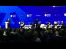 Images of plenary session of the International Economic Forum