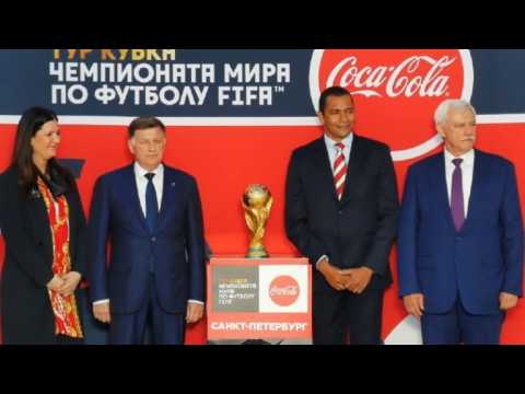 World Cup trophy presented in Saint Petersburg