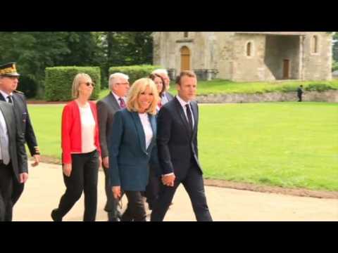 France's Macron visits newly renovated Voltaire castle