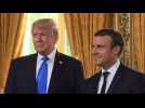Emmanuel Macron, Donald Trump hold talks at the Elysee