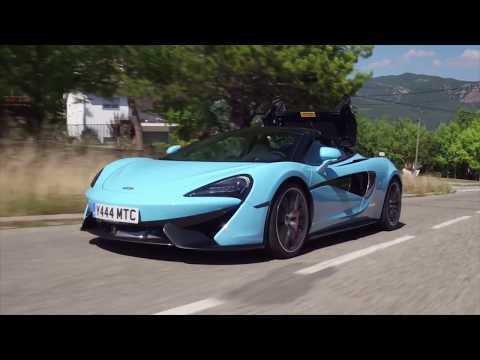 McLaren 570S Spider Driving Video in Curacao Blue | AutoMotoTV