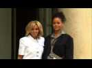 Rihanna arrives at the Elysee to meet with France's Macron - Label : AFPTV - First images - Category : News