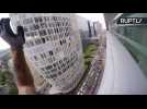 Russian Daredevil Free Climbs 400-Foot-High Building in Mexico City