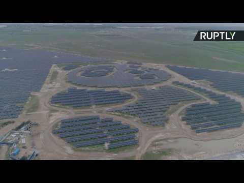 World's First Panda-Shaped Solar Power Plant Opens in China