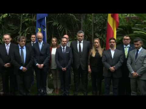 Venezuela: Minute's silence for Spain after attacks