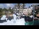 Toxic Foam Covers Streets in Indian City as Lake Froth Flies Through the Air