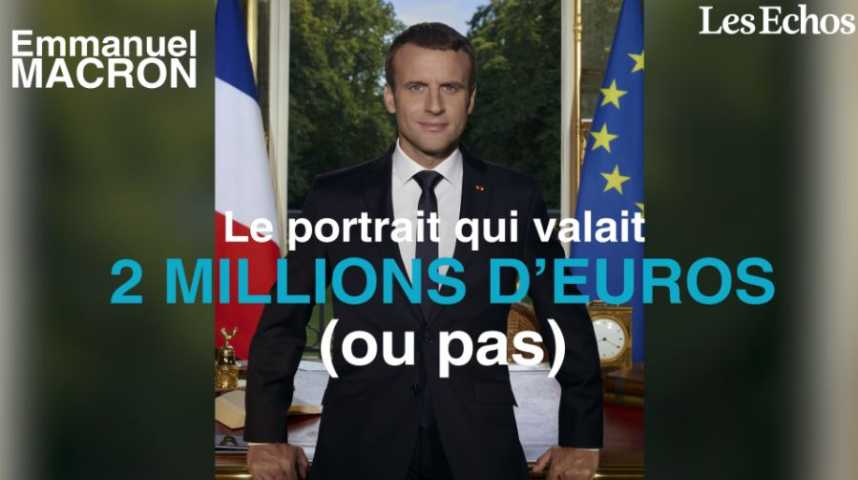 Illustration pour la vidéo Macron : le portrait qui valait 2 millions d'euros (ou pas)