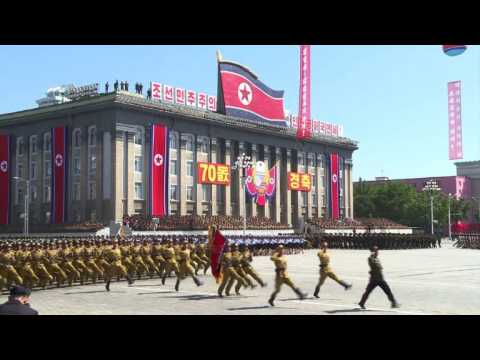 North Korea holds 70th anniversary parade, without ICBMs