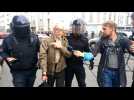 Police arrest protester in Saint Petersburg