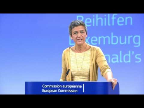 EU says McDonald's tax deals with Luxembourg legal