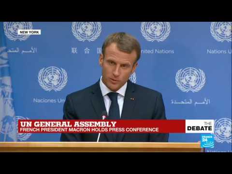 UN General Assembly: French president Emmanuel Macron holds press conference