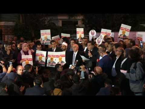 Ceremony held for Khashoggi outside Saudi consulate in Istanbul