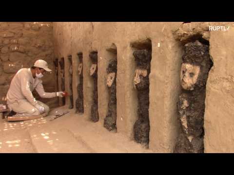 800 y/o wooden sculptures uncovered in Peruvian mud city