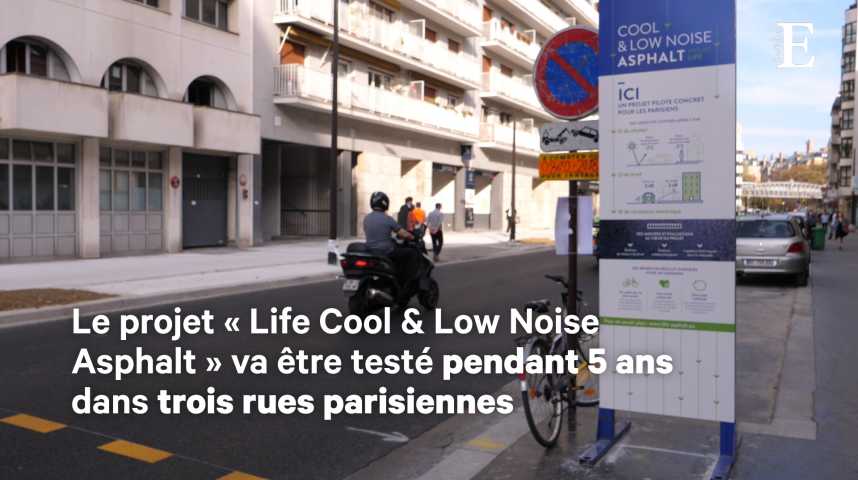 Illustration pour la vidéo Paris teste des rues moins bruyantes et moins chaudes