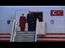 Erdogan arrives in Germany under tight security - Label : AFPTV - First images - Category : News