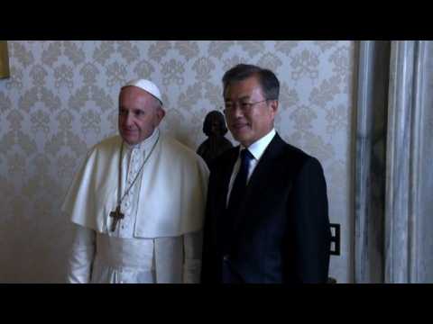 South Korean President meets Pope Francis at the Vatican