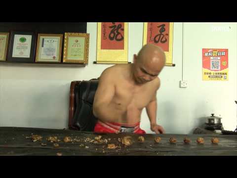 Record breaking Kung Fu master cracks nuts barehanded